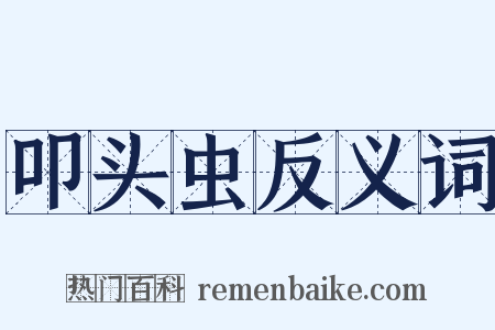 叩头虫反义词是什么意思的图片